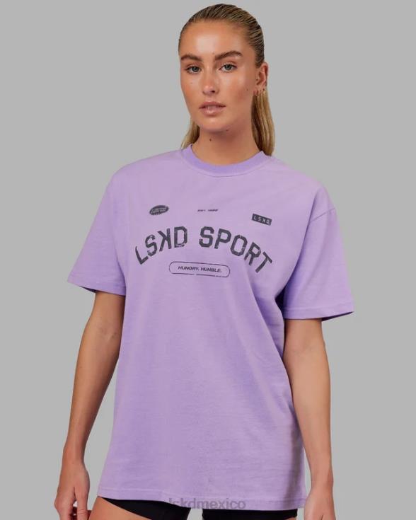 Camiseta extragrande de tiro libre de peso pesado - Peak Purple unisexo LSKD VP42D288 vestir
