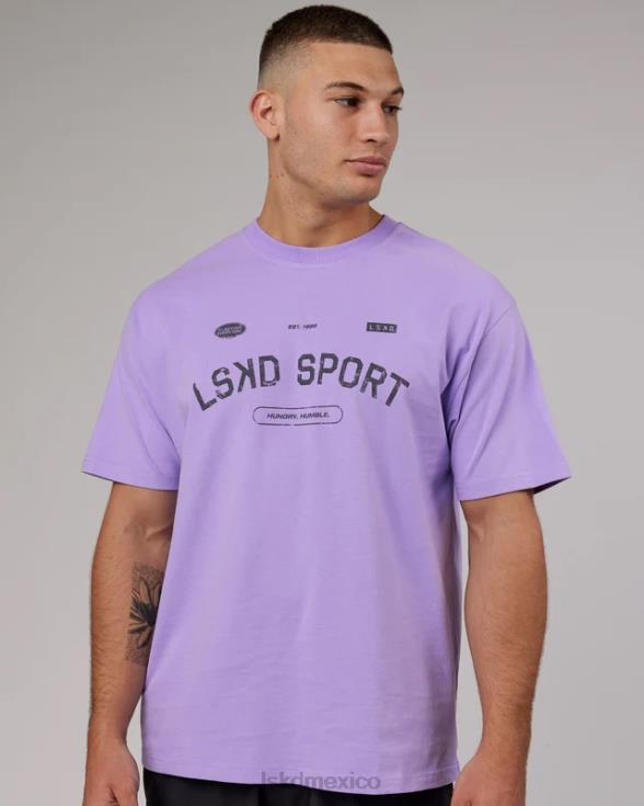 Camiseta extragrande de tiro libre de peso pesado - Peak Purple unisexo LSKD VP42D288 vestir