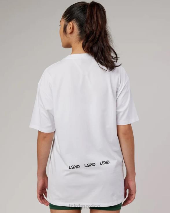 Camiseta extragrande downlow flxcotton - blanco unisexo LSKD VP42D296 vestir