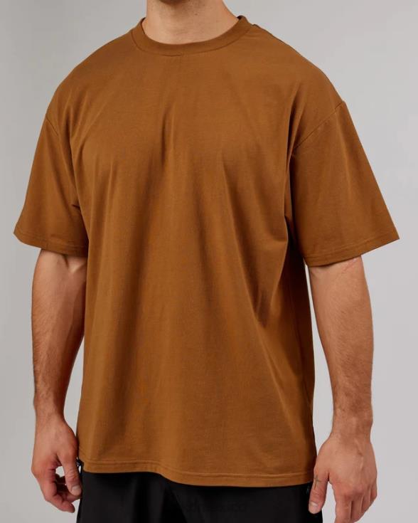 Camiseta ltrd flxcotton oversize - camel unisexo LSKD VP42D314 vestir