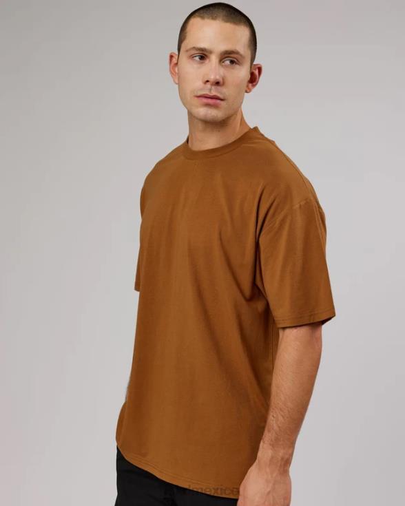 Camiseta ltrd flxcotton oversize - camel unisexo LSKD VP42D314 vestir