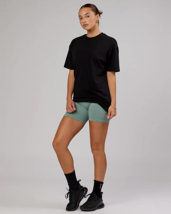 Camiseta ltrd flxcotton oversize - negro-negro unisexo LSKD VP42D313 vestir