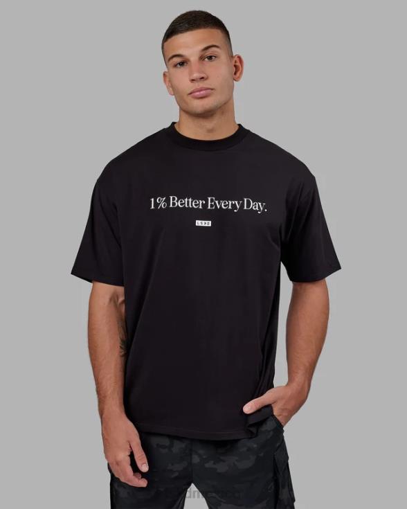 Camiseta oversize 1% mejor flxcotton - negro unisexo LSKD VP42D227 vestir