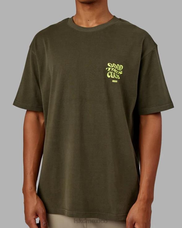 Camiseta oversize Good Times Heavyweight - Forest Night Mint unisexo LSKD VP42D225 vestir