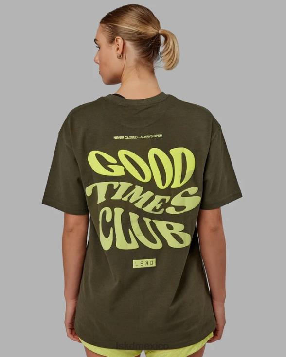 Camiseta oversize Good Times Heavyweight - Forest Night Mint unisexo LSKD VP42D225 vestir