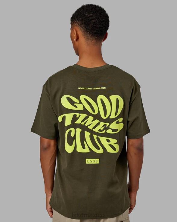 Camiseta oversize Good Times Heavyweight - Forest Night Mint unisexo LSKD VP42D225 vestir