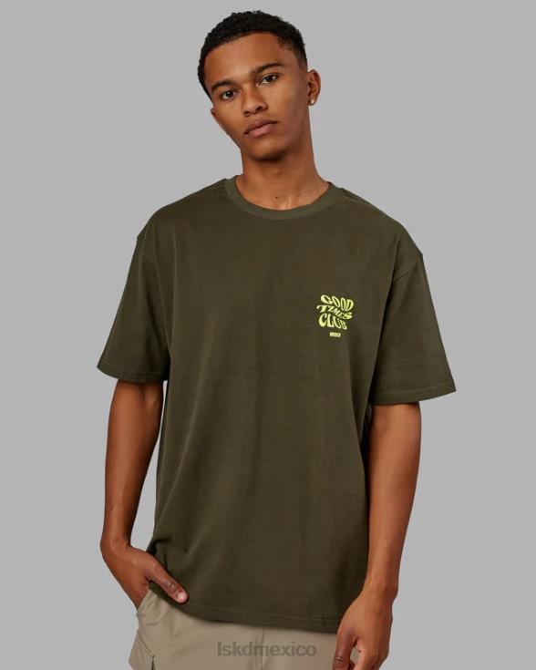 Camiseta oversize Good Times Heavyweight - Forest Night Mint unisexo LSKD VP42D225 vestir