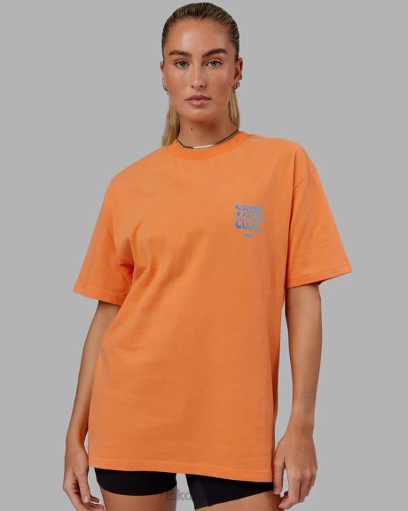 Camiseta oversize Good Times Heavyweight - azul mandarina unisexo LSKD VP42D332 vestir