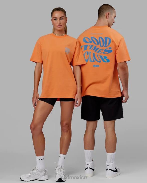 Camiseta oversize Good Times Heavyweight - azul mandarina unisexo LSKD VP42D332 vestir