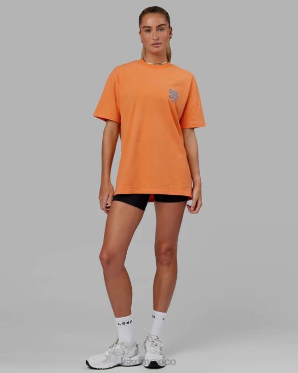 Camiseta oversize Good Times Heavyweight - azul mandarina unisexo LSKD VP42D332 vestir
