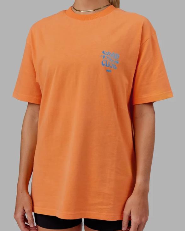 Camiseta oversize Good Times Heavyweight - azul mandarina unisexo LSKD VP42D332 vestir