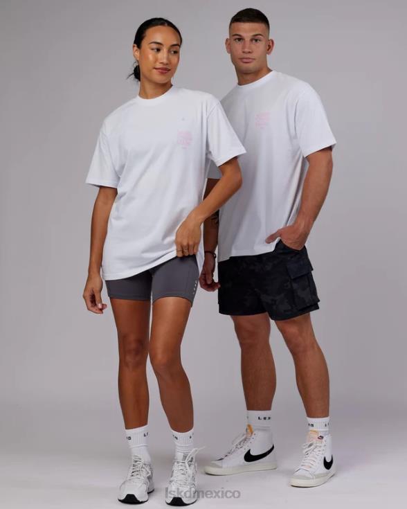 Camiseta oversize Good Times Heavyweight - blanco-rosa pétalo unisexo LSKD VP42D331 vestir