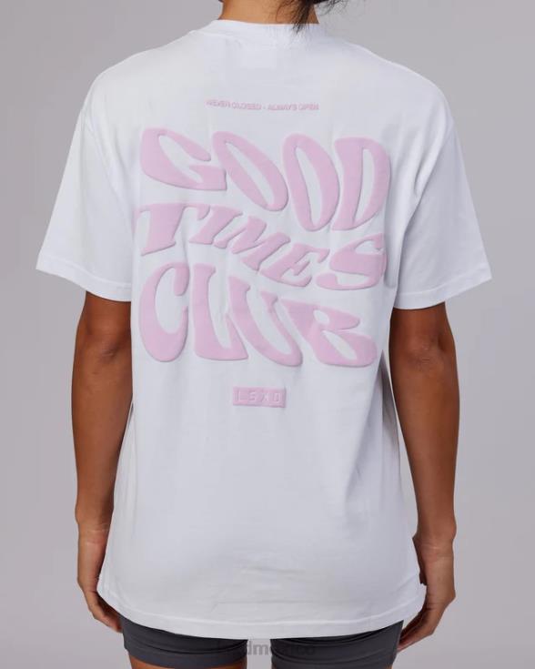 Camiseta oversize Good Times Heavyweight - blanco-rosa pétalo unisexo LSKD VP42D331 vestir