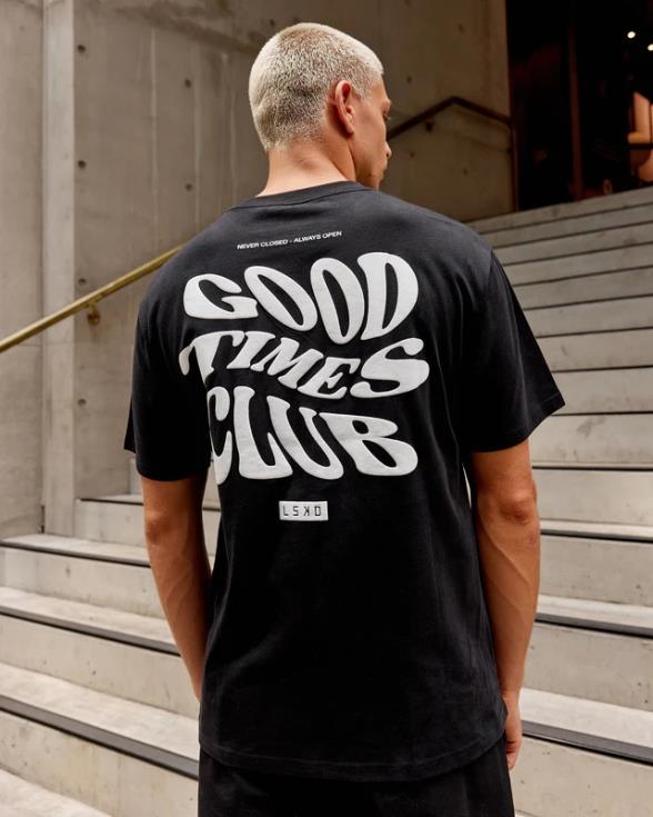Camiseta oversize Good Times Heavyweight - negro-blanco unisexo LSKD VP42D328 vestir