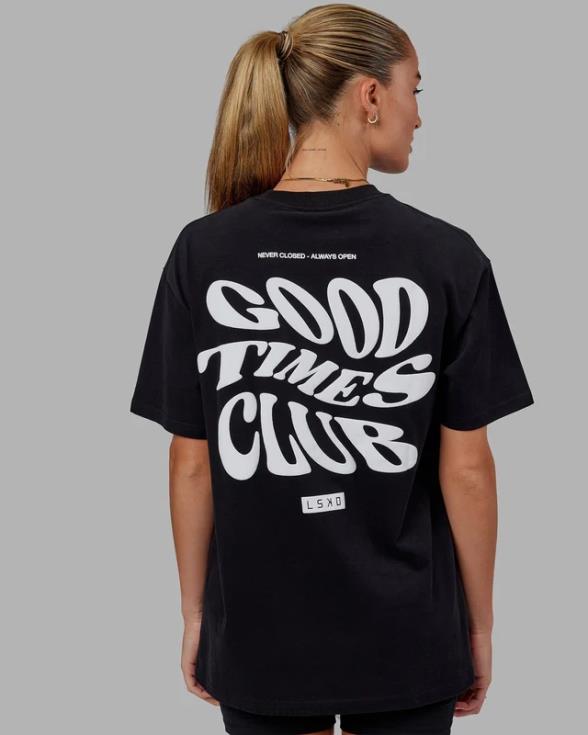 Camiseta oversize Good Times Heavyweight - negro-blanco unisexo LSKD VP42D328 vestir