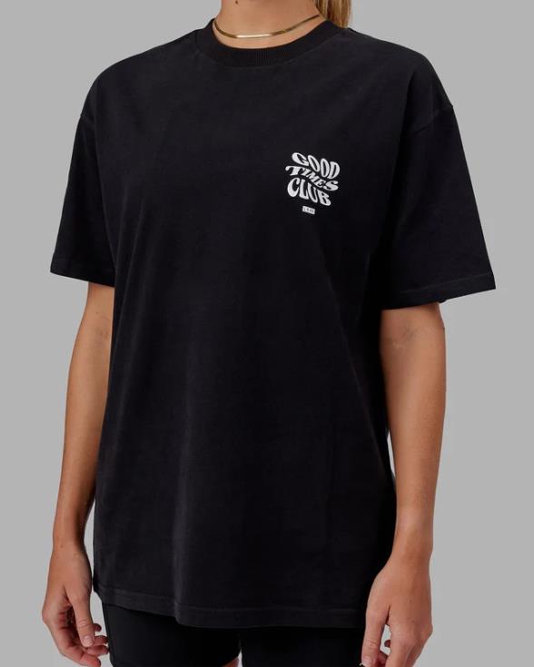 Camiseta oversize Good Times Heavyweight - negro-blanco unisexo LSKD VP42D328 vestir