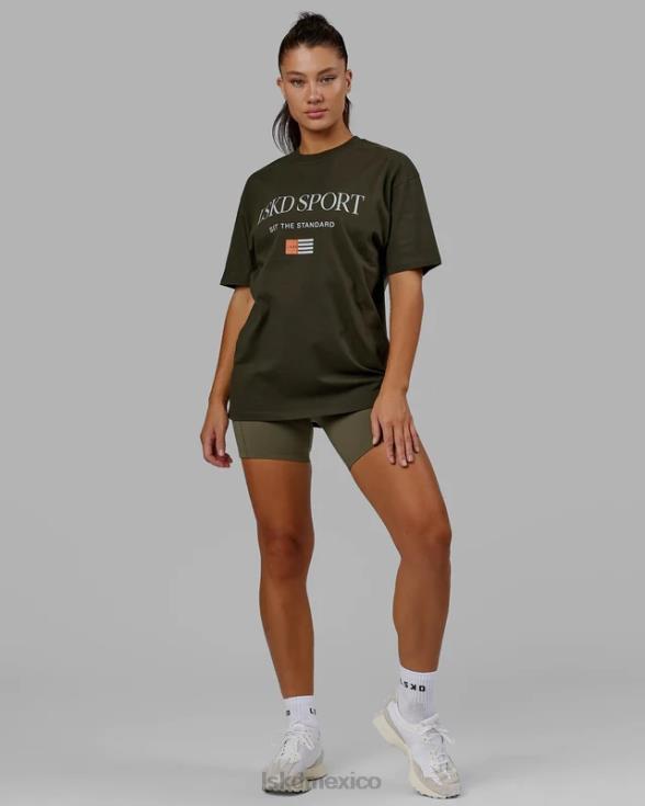 Camiseta oversize con bandera pesada - noche del bosque unisexo LSKD VP42D318 vestir