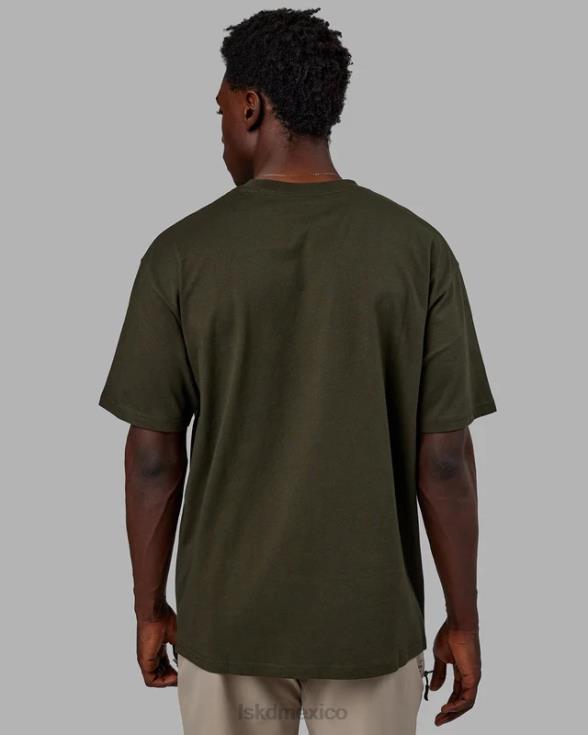 Camiseta oversize con bandera pesada - noche del bosque unisexo LSKD VP42D318 vestir