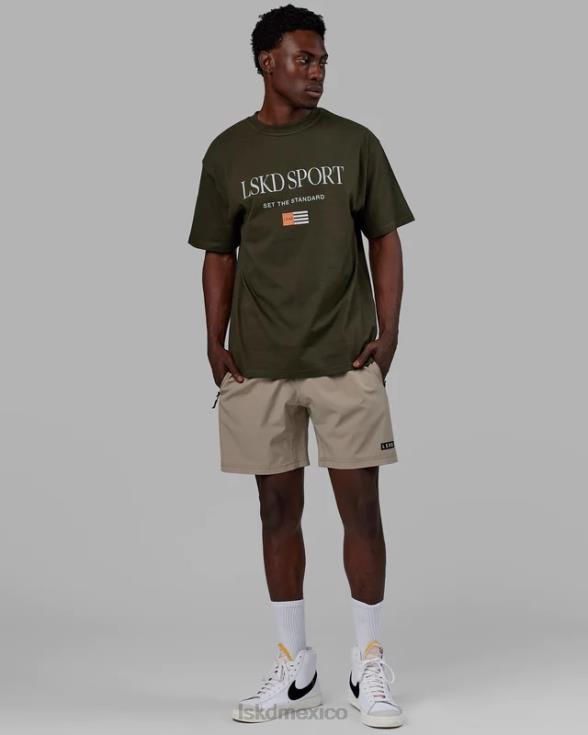 Camiseta oversize con bandera pesada - noche del bosque unisexo LSKD VP42D318 vestir