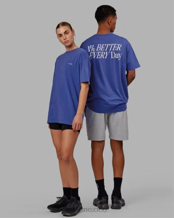 Camiseta oversize vs6 flxcotton - power cobalt-white unisexo LSKD VP42D270 vestir