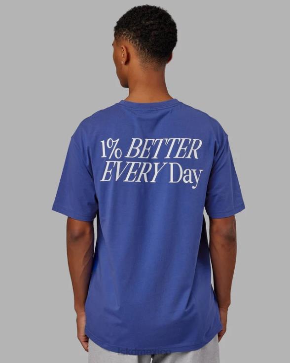 Camiseta oversize vs6 flxcotton - power cobalt-white unisexo LSKD VP42D270 vestir