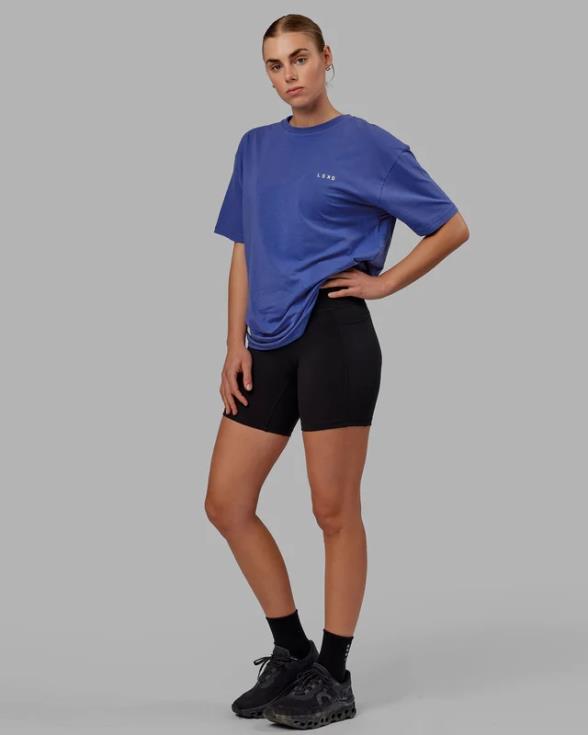 Camiseta oversize vs6 flxcotton - power cobalt-white unisexo LSKD VP42D270 vestir