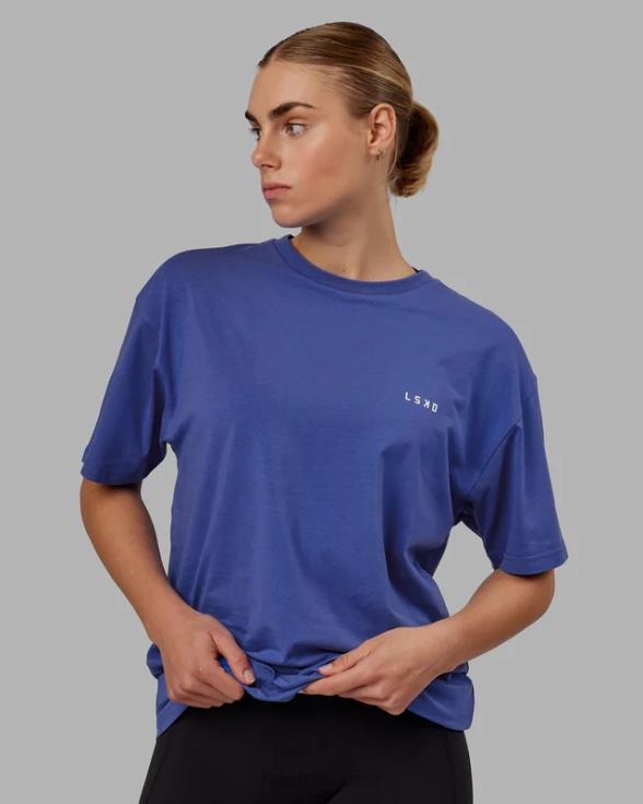 Camiseta oversize vs6 flxcotton - power cobalt-white unisexo LSKD VP42D270 vestir