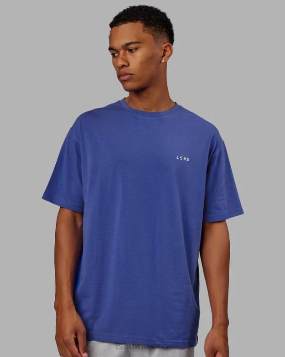 Camiseta oversize vs6 flxcotton - power cobalt-white unisexo LSKD VP42D270 vestir