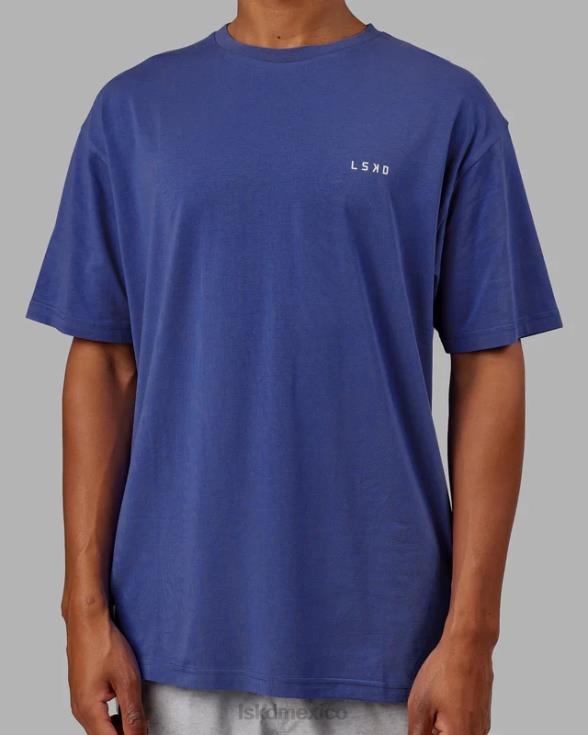Camiseta oversize vs6 flxcotton - power cobalt-white unisexo LSKD VP42D270 vestir