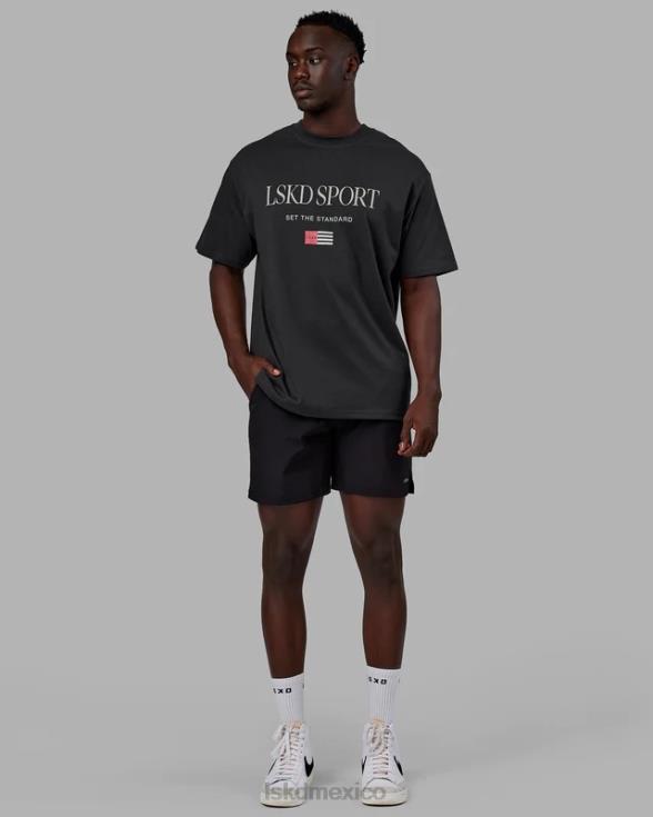 camiseta con bandera pesada de gran tamaño - phantom unisexo LSKD VP42D298 vestir