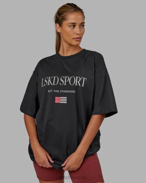 camiseta con bandera pesada de gran tamaño - phantom unisexo LSKD VP42D298 vestir