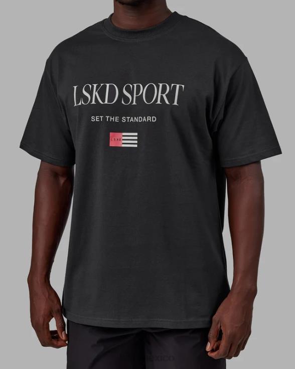 camiseta con bandera pesada de gran tamaño - phantom unisexo LSKD VP42D298 vestir