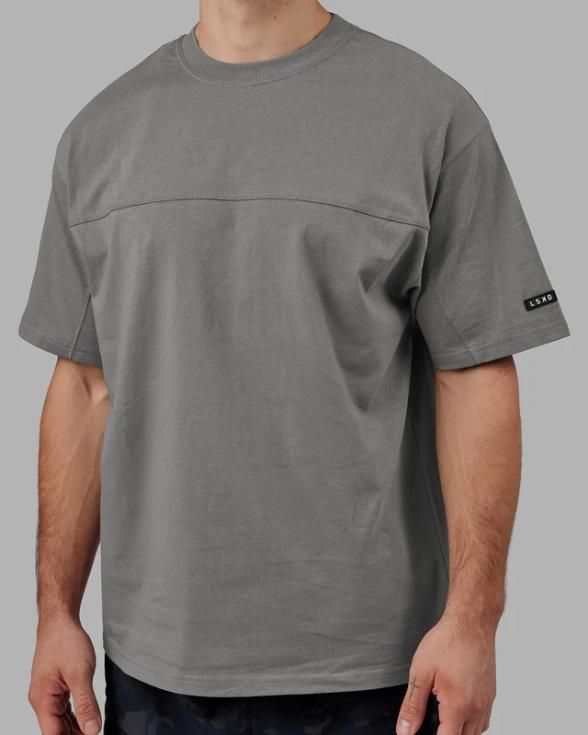 camiseta de laboratorio pesada de gran tamaño - grafito unisexo LSKD VP42D324 vestir