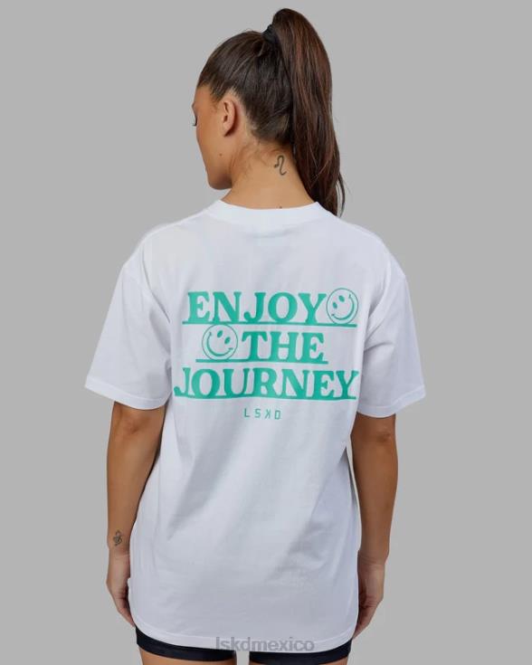 camiseta de viaje extragrande - blanco unisexo LSKD VP42D224 vestir