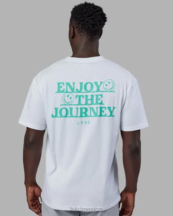 camiseta de viaje extragrande - blanco unisexo LSKD VP42D224 vestir