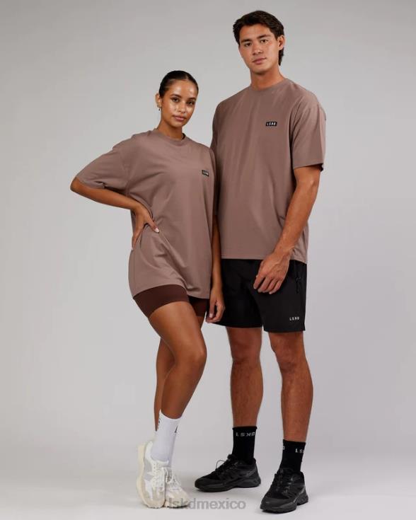 camiseta icónica de flxcotton de gran tamaño - taupe profundo unisexo LSKD VP42D303 vestir