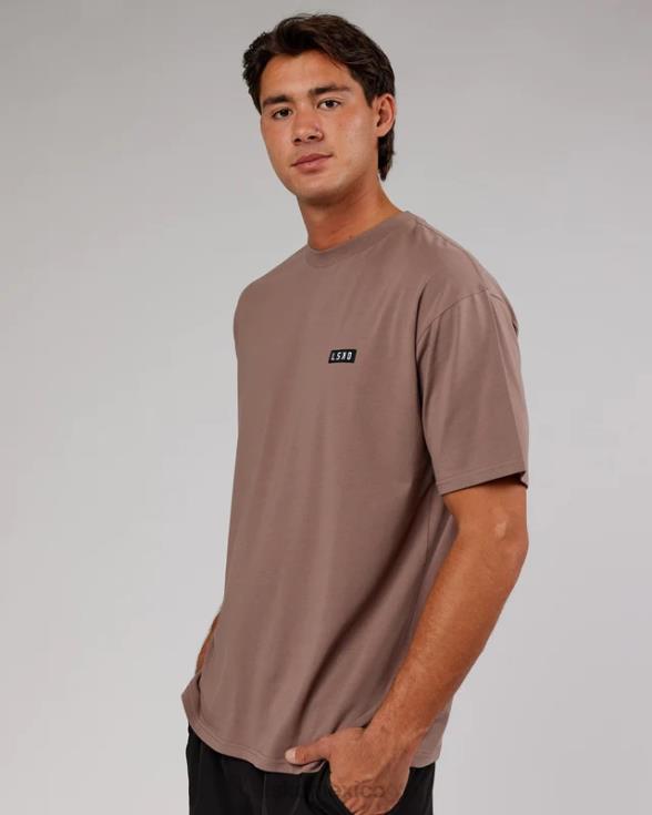 camiseta icónica de flxcotton de gran tamaño - taupe profundo unisexo LSKD VP42D303 vestir