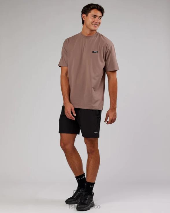 camiseta icónica de flxcotton de gran tamaño - taupe profundo unisexo LSKD VP42D303 vestir