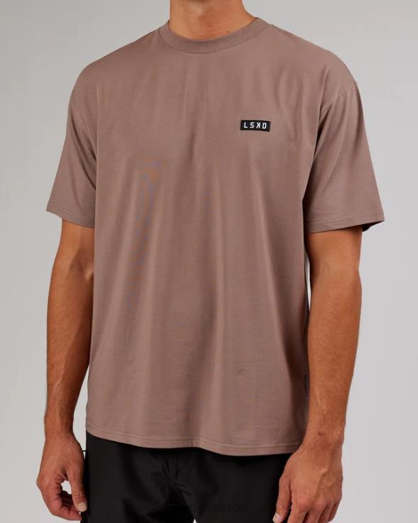 camiseta icónica de flxcotton de gran tamaño - taupe profundo unisexo LSKD VP42D303 vestir