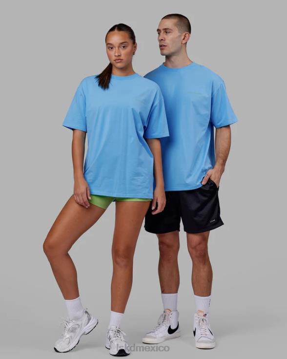 camiseta oversize motion flxcotton - azul celeste unisexo LSKD VP42D252 vestir