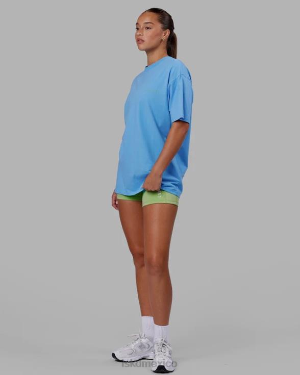 camiseta oversize motion flxcotton - azul celeste unisexo LSKD VP42D252 vestir