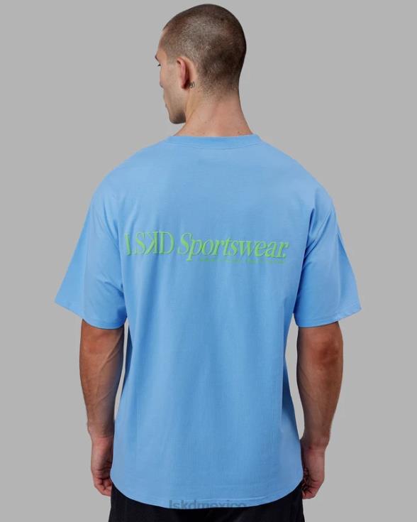 camiseta oversize motion flxcotton - azul celeste unisexo LSKD VP42D252 vestir