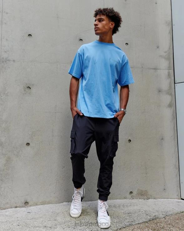 camiseta oversize motion flxcotton - azul celeste unisexo LSKD VP42D252 vestir