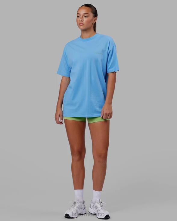 camiseta oversize motion flxcotton - azul celeste unisexo LSKD VP42D252 vestir