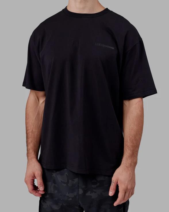 camiseta oversize motion flxcotton - negro-negro unisexo LSKD VP42D249 vestir