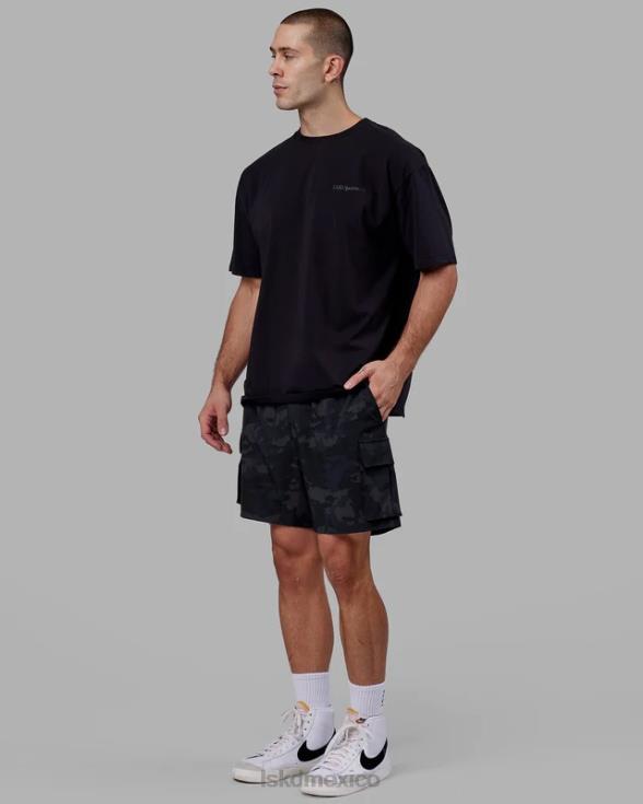 camiseta oversize motion flxcotton - negro-negro unisexo LSKD VP42D249 vestir