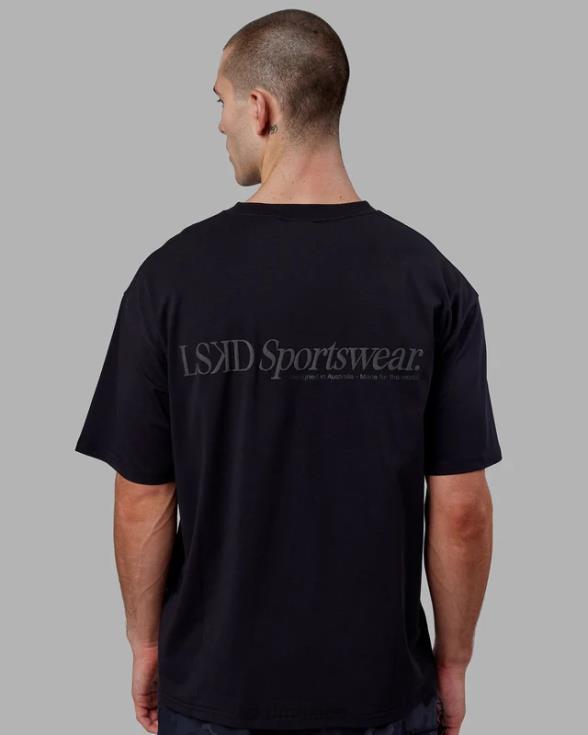 camiseta oversize motion flxcotton - negro-negro unisexo LSKD VP42D249 vestir