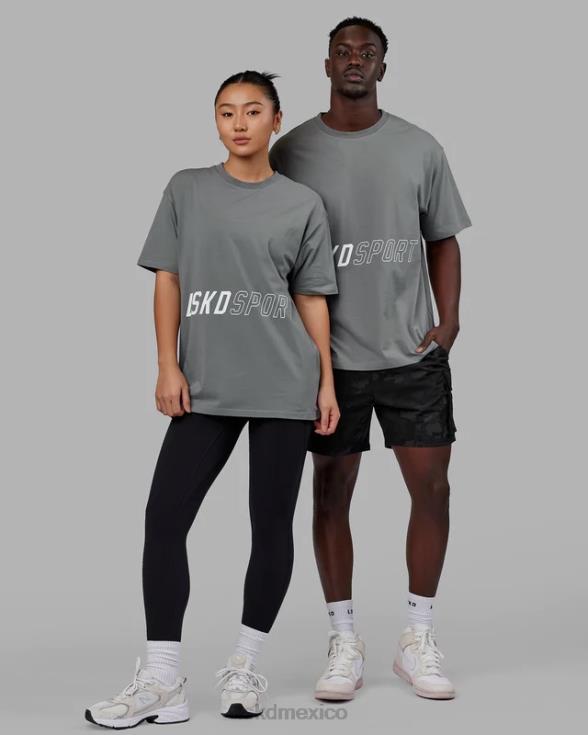 camiseta pace flxcotton oversize - grafito unisexo LSKD VP42D268 vestir