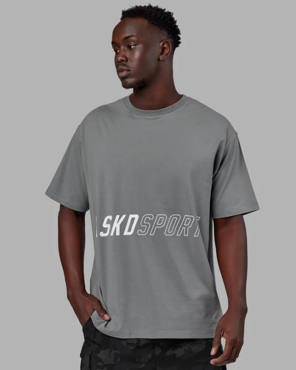 camiseta pace flxcotton oversize - grafito unisexo LSKD VP42D268 vestir