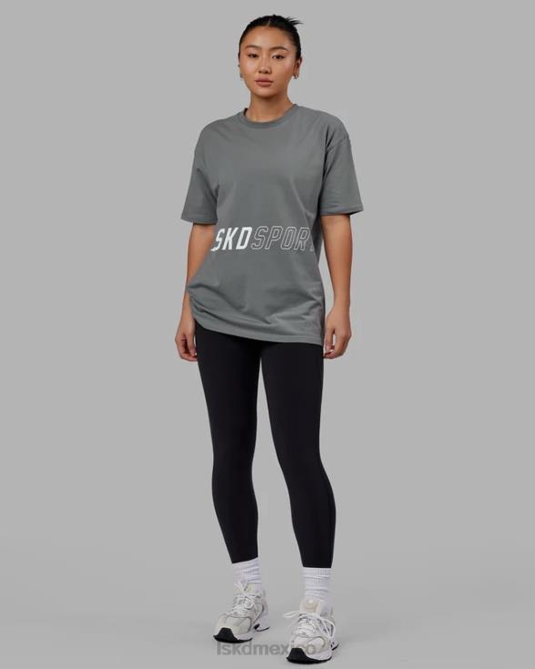 camiseta pace flxcotton oversize - grafito unisexo LSKD VP42D268 vestir